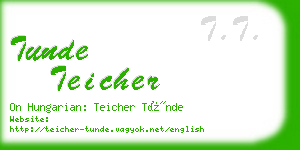 tunde teicher business card